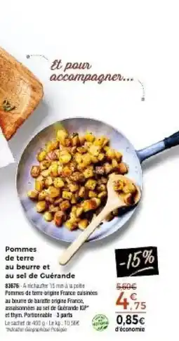 Thiriet Pommes de terre au beurre et au sel de Guérande offre