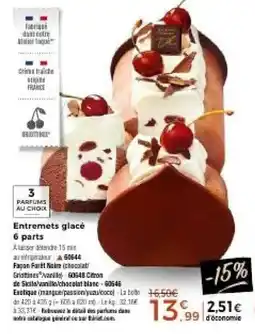 Thiriet Entremets glacé 6 parts offre