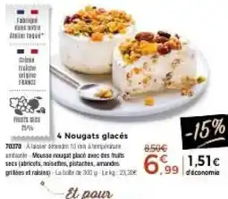 Thiriet 4 nougats glaces offre