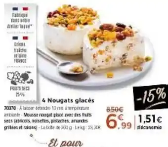 4 nougats glaces