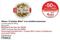 Monoprix L'atelier Blini Olives à la méditerranéenne offre