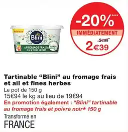 Monoprix Blini Tartinable offre