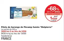 Monoprix Delpierre Filets de harengs de Fécamp fumés offre