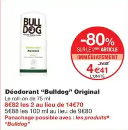 Monoprix BULLDOG Déodorant offre