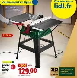 Lidl Parkside scie circulaire de table offre