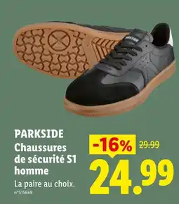 Lidl PARKSIDE Chaussures de sécurité S1 homme offre
