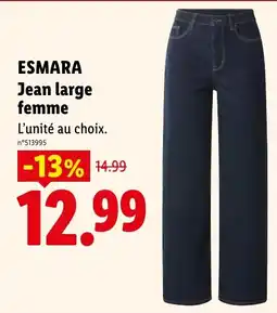 Lidl ESMARA Jean large femme offre