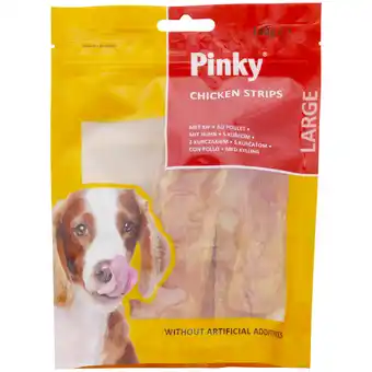 Action Snack pour chien pinky chicken strips offre