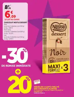 Bi1 Nestlé dessert offre