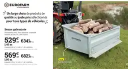 Espace emeraude EUROFARM Benne galvanisée offre