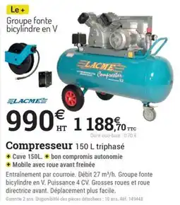 Espace emeraude LACME Compresseur offre