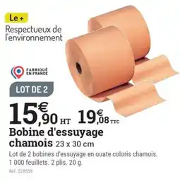 Espace emeraude Bobine d'essuyage chamois offre