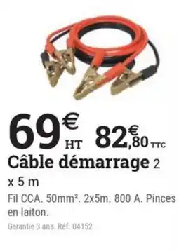 Espace emeraude Câble démarrage 2 offre