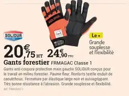 Espace emeraude SOLIDUR Gants forestier offre