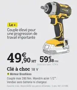 Espace emeraude PROFOR Clé à choc 18 V offre