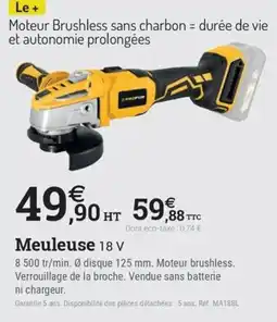 Espace emeraude PROFOR Meuleuse 18 V offre