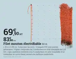 Espace emeraude Filet mouton électrifiable offre