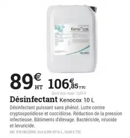 Espace emeraude Kenocox Désinfectant offre