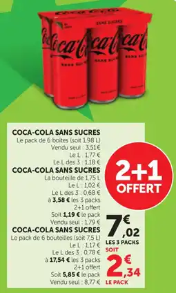 Bi1 Coca-Cola Sans Sucres offre