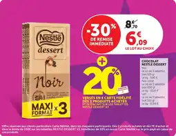 Bi1 Nestlé dessert Noir offre
