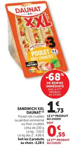 Bi1 DAUNAT SANDWICH XXL offre