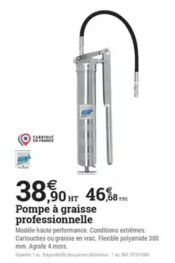 Espace emeraude ALGI Pompe à graisse professionnelle offre
