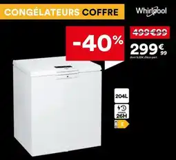 BUT Whirlpool CONGÉLATEURS COFFRE offre