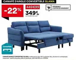 BUT GLAMA Canapé d'angle convertible offre