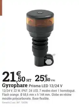 Espace emeraude Gyrophare Prisma LED offre