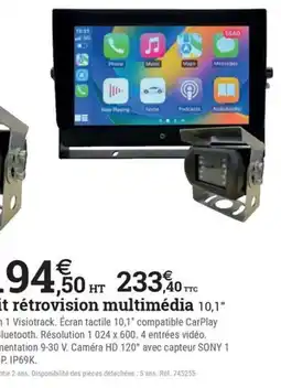 Espace emeraude Visiotrack rétrovision multimédia offre