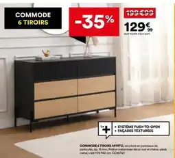 BUT MYRTO Commode 6 tiroirs offre