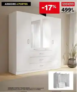 BUT Konso armoire 4 portes 3 tiroirs offre