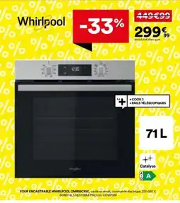 BUT Whirlpool FOUR ENCASTRABLE WHIRLPOOL OMR55CR1X offre