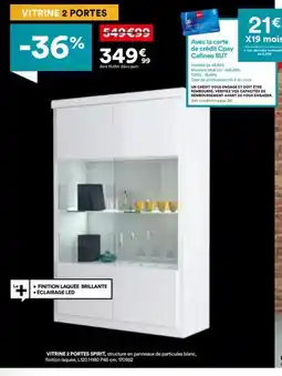 BUT Spirit vitrine 2 portes offre