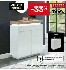 BUT GRAMI BUFFET 2 PORTES 1 TIROIR offre