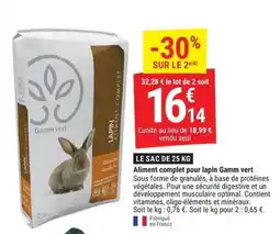 Gamm vert Gamm vert Lapin Aliment Complet offre