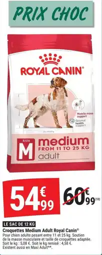 Gamm vert Royal Canin Croquettes Medium Adult offre