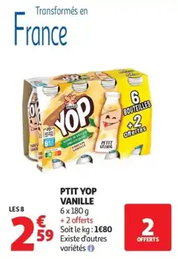 Auchan YOP PTIT YOP VANILLE offre