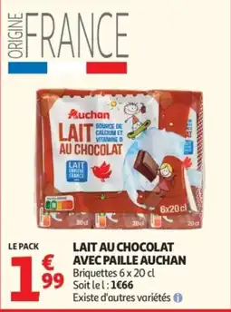 Auchan Auchan LAIT AU CHOCOLAT offre