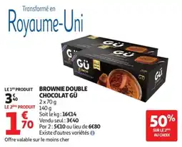 Auchan GÜ Brownie Double Chocolat offre