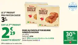 Auchan Auchan Pains au chocolat pur beurre offre