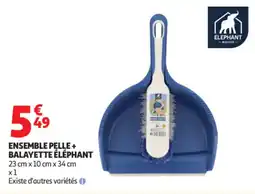 Auchan ELEPHANT ENSEMBLE PELLE + BALAYETTE offre