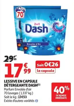 Auchan Dash Lessive en capsule offre
