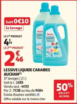 Auchan Auchan Lessive liquide Caraïbes offre
