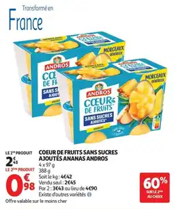Auchan ANDROS COEUR DE FRUITS offre