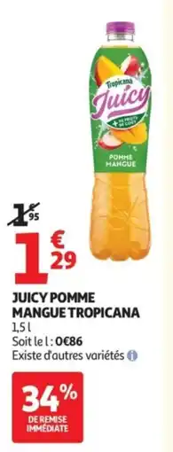 Auchan Tropicana Juicy Pomme Mangue offre