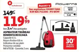 Auchan Rowenta Aspirateur traîneau offre