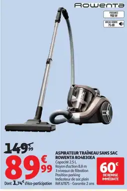 Auchan ROWENTA ASPIRATEUR TRAÎNEAU SANS SAC offre