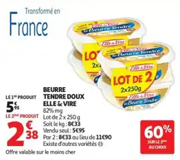 Auchan Elle & Vire Beurre tendre doux offre