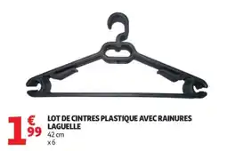 Auchan LAGUELLE Cintres plastique avec rainures offre
